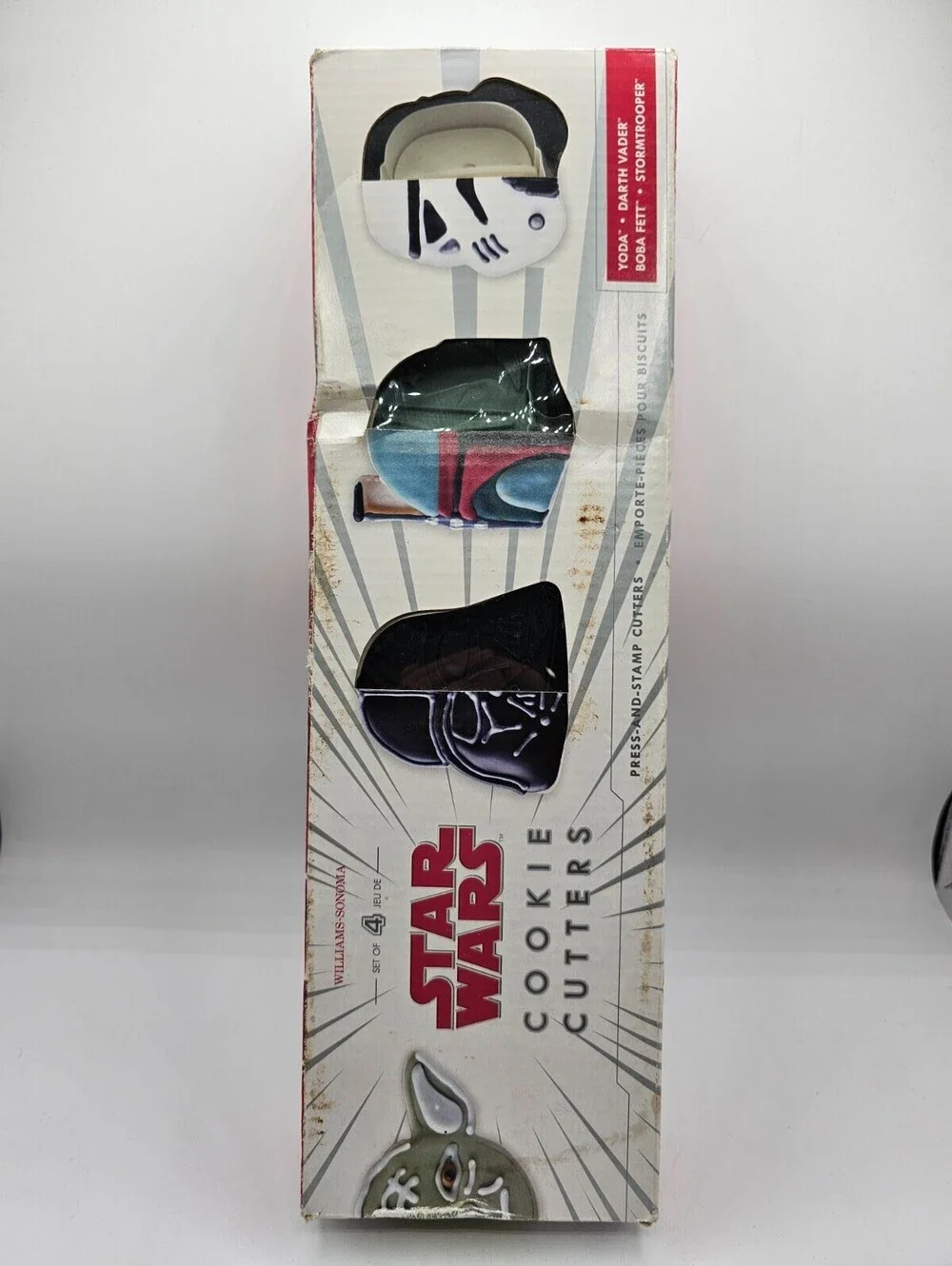 Williams Sonoma STAR WARS Cookie Cutters Set of 4 NWT YODA DARTH BOBA FETT